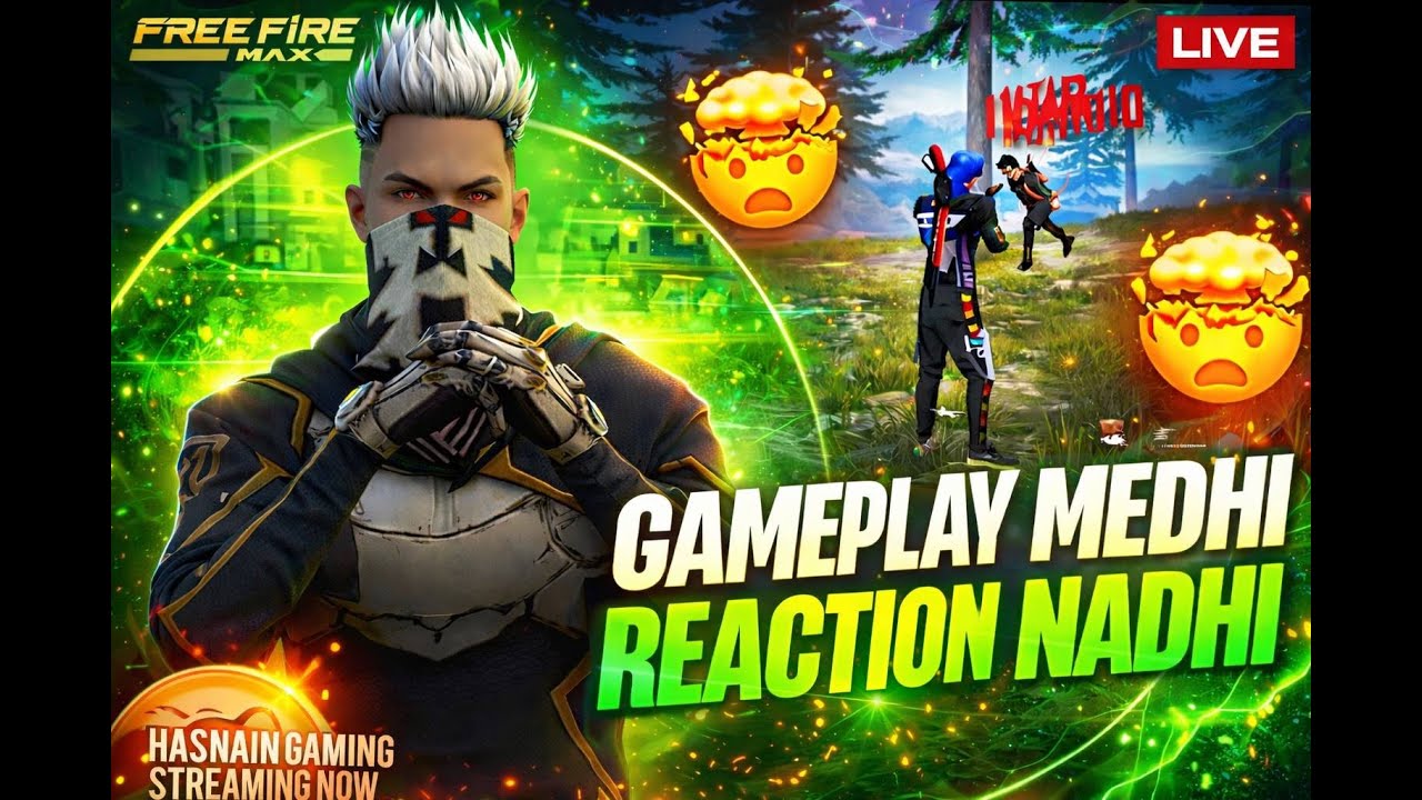 Gameplay Medhi🔥 Reaction Naadhi 🤯 | Free Fire LIVE Telugu #hasnaingaming #freefire #live