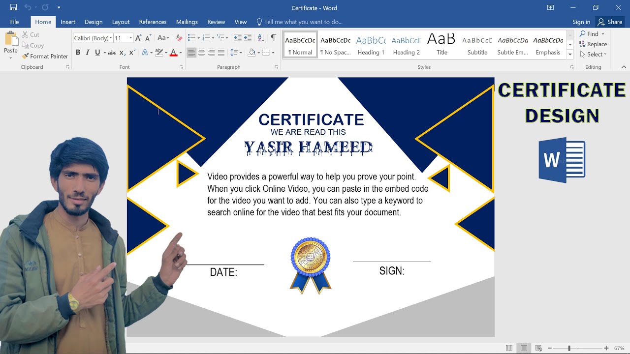 How to Design a Professional Certificate in Microsoft Word (Step-by-Step Tutorial)