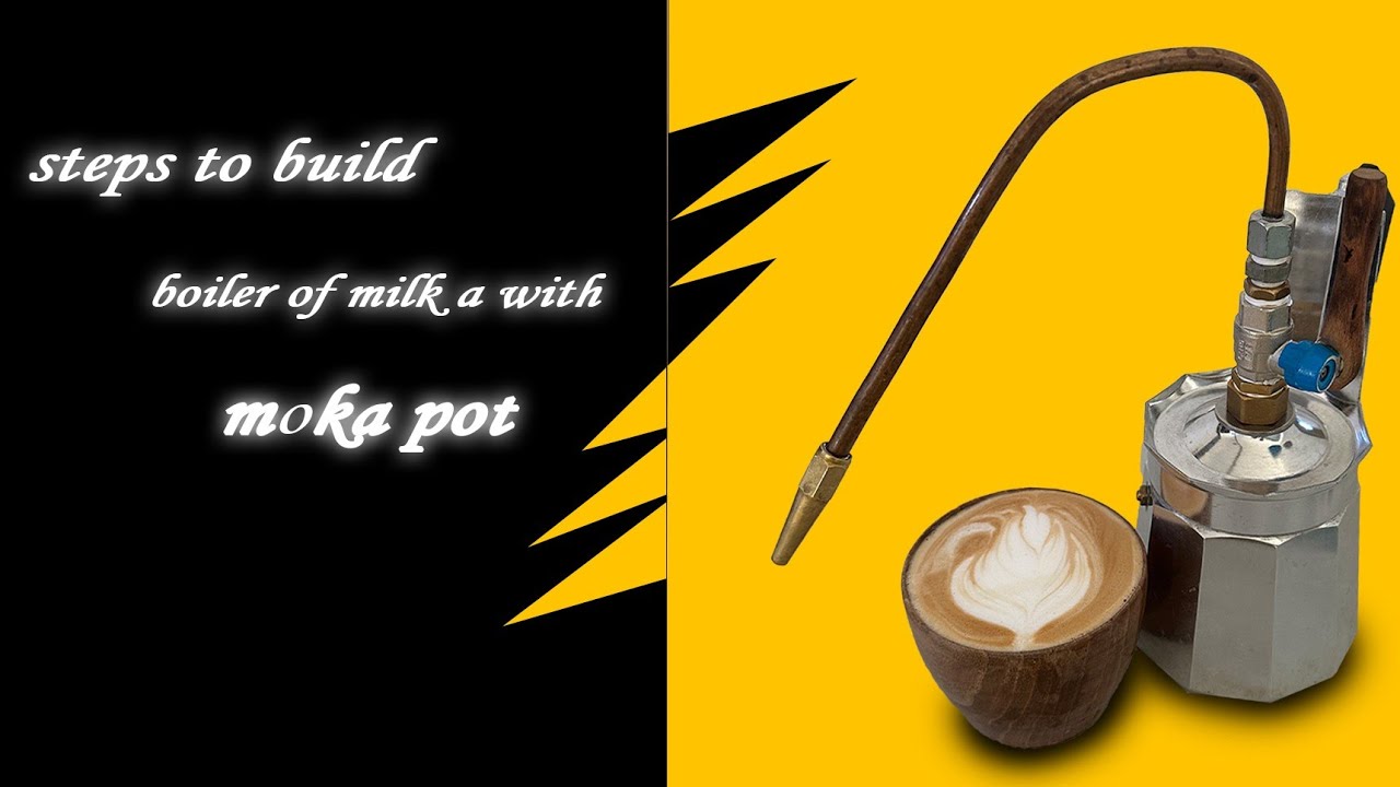 making a perfect machine for frothing milk with mocapot 😍  ساخت نازل بخار برای گرم کردن شیر