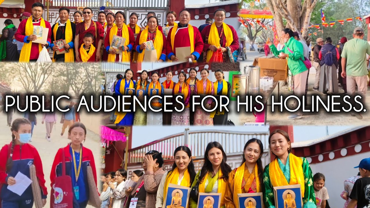 དེ་རིང་ཞོགས་པ་མི་མང་ལ་༸གོང་ས་མཆོག་གིས་མཇལ་ཁ་གནང་བ། PUBLIC AUDIENCES FOR HIS HOLINESS.