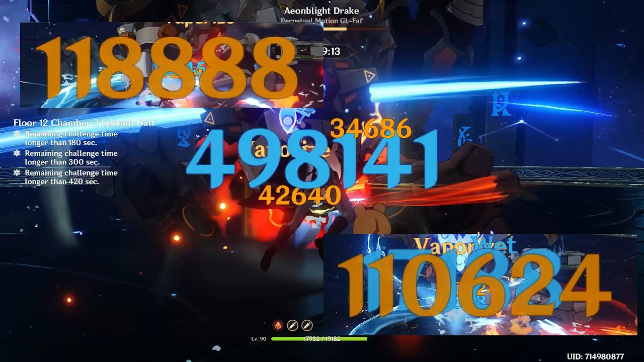[4.4 Abyss] Childe International speedrun 52s bottom half - 8.5 cost