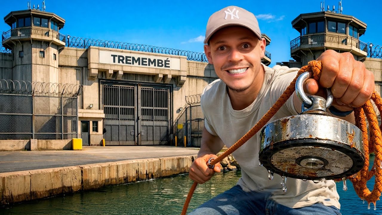 Fiz PESCA MAGNETICA ao LADO de uma PRISÃO
