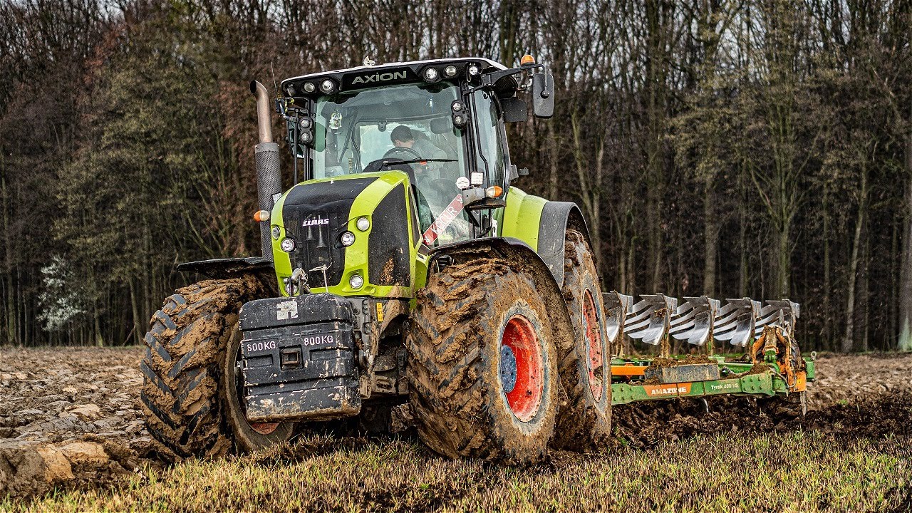 💚❤️ Claas Axion 920 + Amazone Tyrok 400 VS 💚🧡 | Mokrá jarní orba 2024 | Moravan Mléčná farma a.s. 🇨🇿