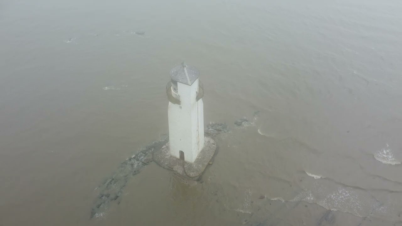 SouthernessLighthouse at high-ish tide - DJI Mini 2