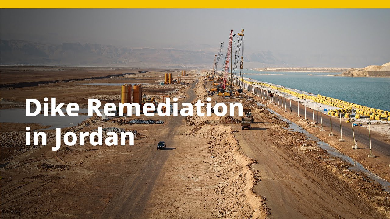 BAUER Spezialtiefbau GmbH &ndash; Dike Remediation for Potash Production in Jordan (with Arabic Subtitles)