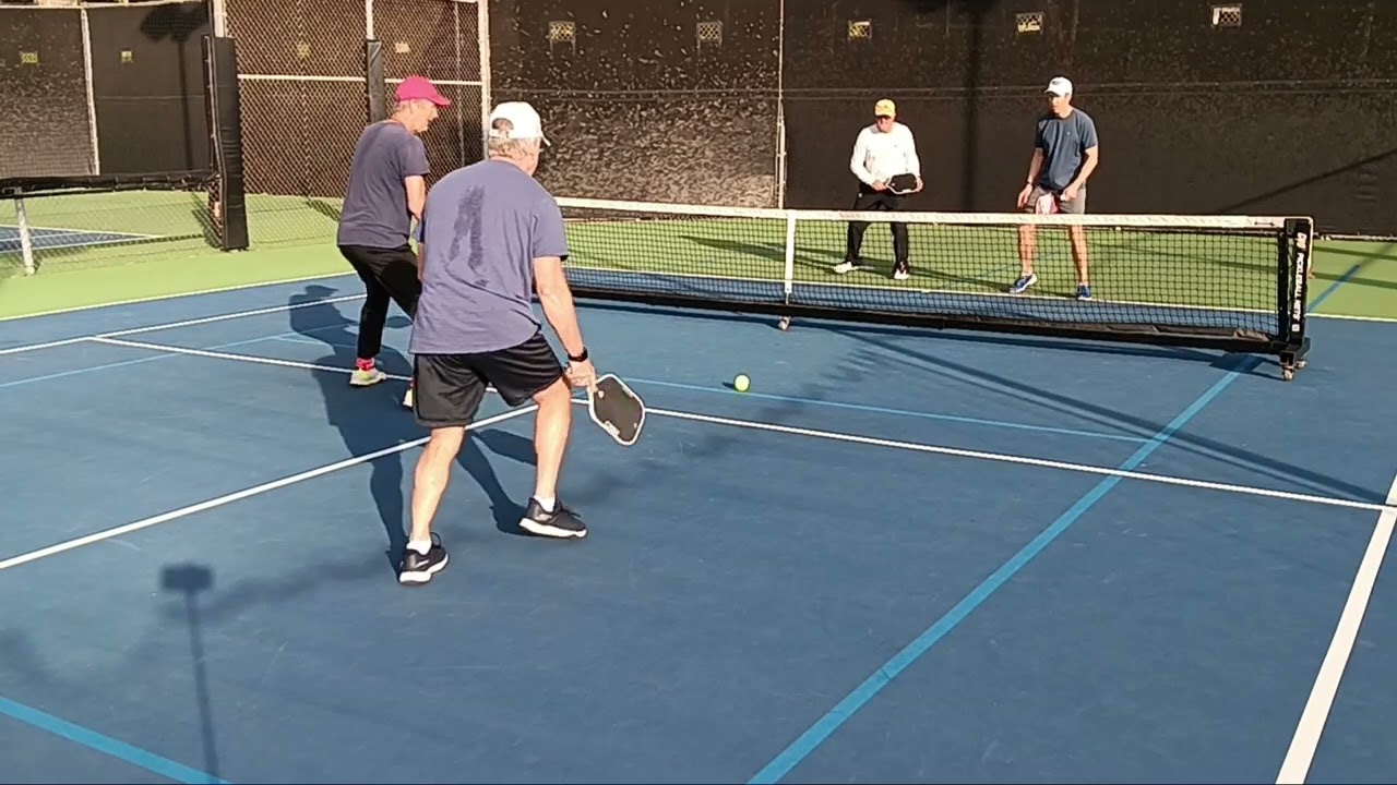 Pickleball Men's Doubles 4.0 Tournament Prep Game. Bill & Ian vs KC & Ed
