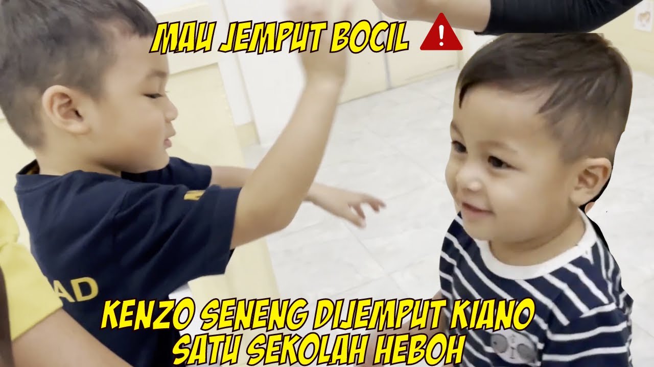 KIANO BILANG MAU JEMPUT BOCIL EH TERNYATA KIANO PERGI KE SEKOLAHAN DEDEK KENZO MEWAKILIN MAMA PAU