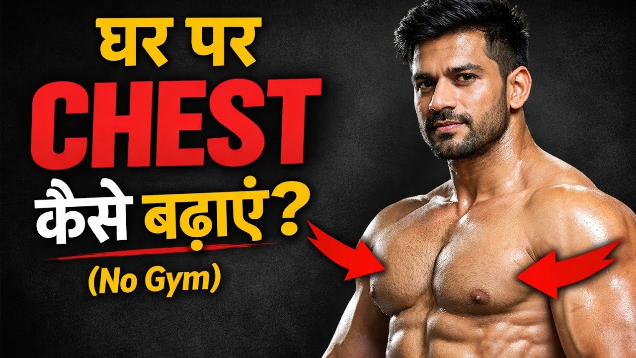 बिना जिम घर पर CHEST बढ़ाने का सही तरीका💪|CHEST बढ़ाओ बिना जिम😱