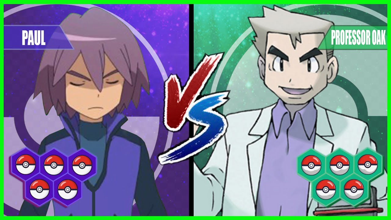 Pokemon Battle Pedia: Paul Vs Professor Oak