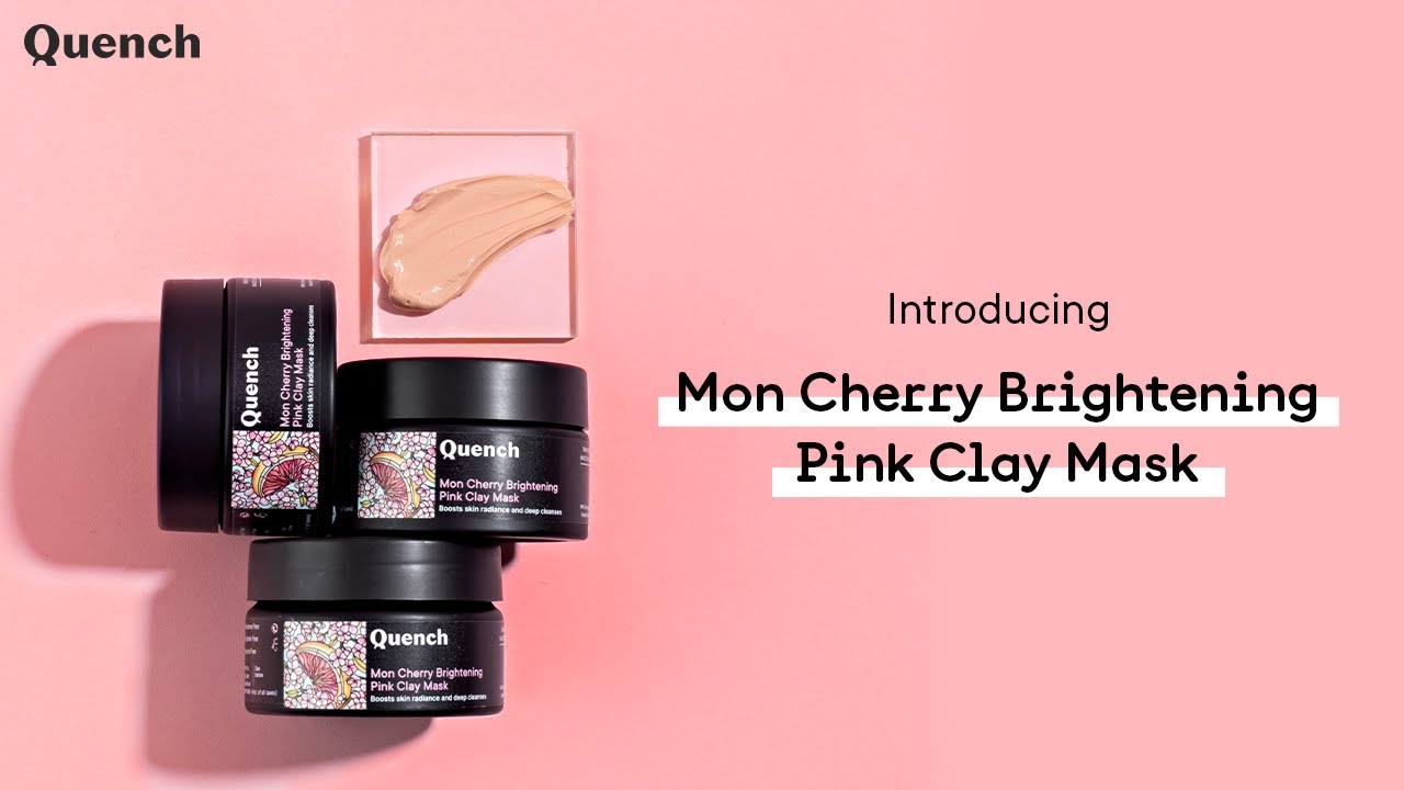 Introducing Mon Cherry Brightening Pink Clay Mask | Quench Botanics