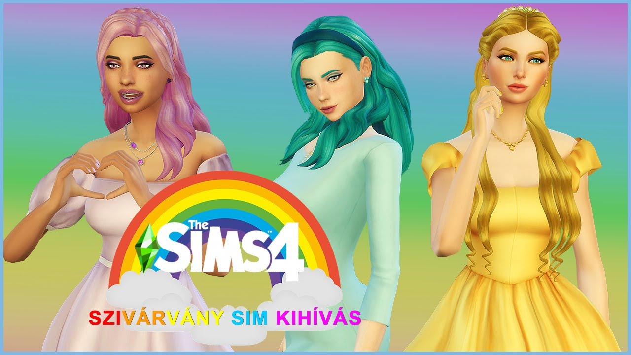 🌈Szivárvány Sim Kihívás😍 | The Sims 4 Rainbow Sims Challenge