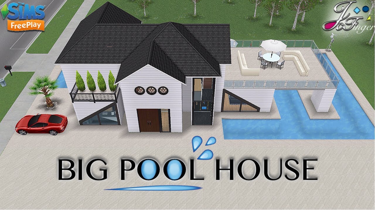 Sims FreePlay 💧| BIG POOL HOUSE |💧Tour & Live Build 🛠| By Joy.