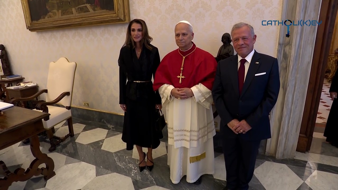 Papa Leone XIV riceve in udienza il re di Giordania Abdallah II e la regina Rania