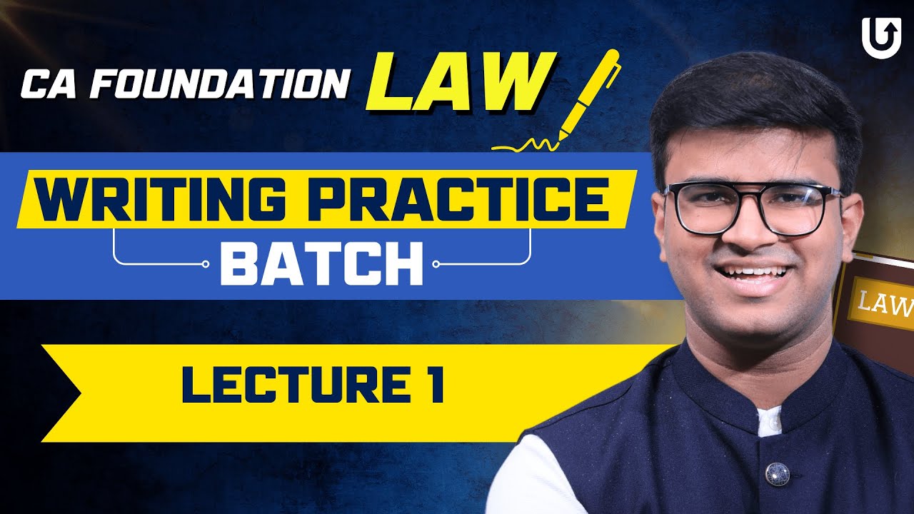 CA Foundation law Question & Answers Writing Practice Batch | Lec1 | CA Indresh Gandhi#cafoundation