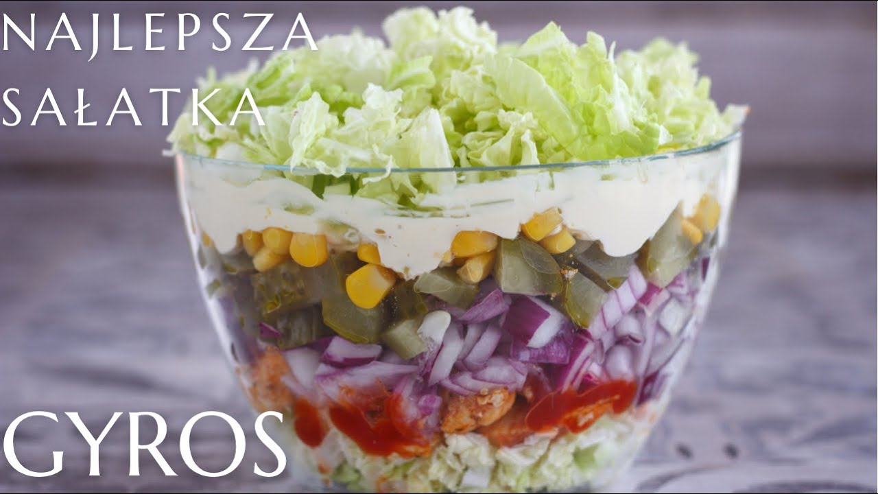 Najlepsza sałatka gyros. Sałatka imprezowa