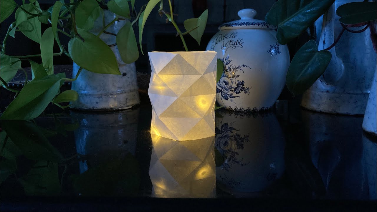折り紙 ランプシェードの作り方 【音楽なし】ASMR 紙の音
