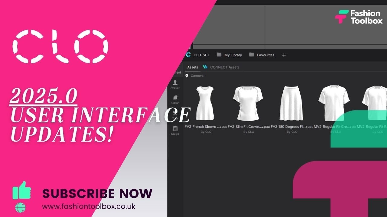 CLO 2025 UI Update – Where is the Library, UV Editor & Parametric Patterns?!