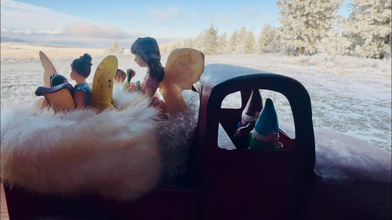 *The Fairies Adventure, in the Magical Red Truck*  #fairygardenthursday