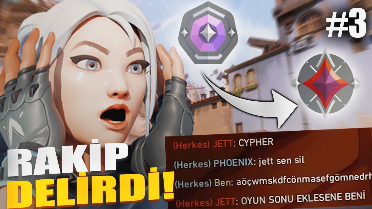 Rakip JETT'İ Çıldırttık! ELMAS Hesabımı IMMORTAL Yapıyoruz! #3 | Valorant Dereceli
