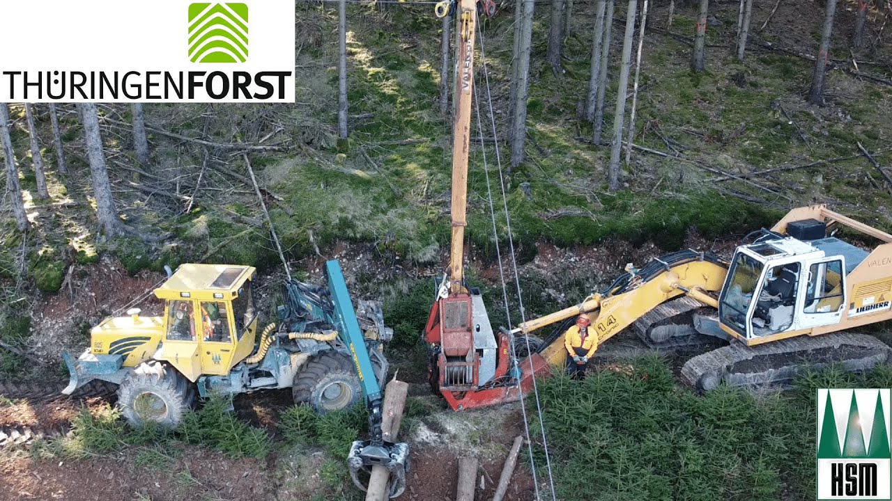 Valentini 550 Baggerseilkran / HSM 805  🌲🌲🌲🌲🌲#ThüringenForst#HSM#Sonneberg#Borkenkäfer