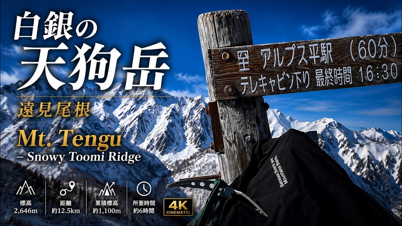白銀の天狗岳｜遠見尾根 Mt  Tengu – Snowy Toomi Ridge