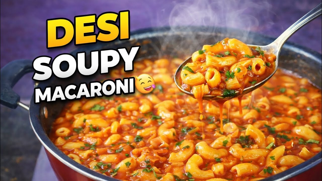 Desi Soupy Macaroni Recipe 😋 | One Pot Street Style Macaroni
