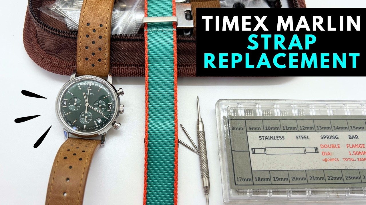 Timex Marlin Chronograph Watch Strap Replacement | How to Change the Strap on a Timex Watch