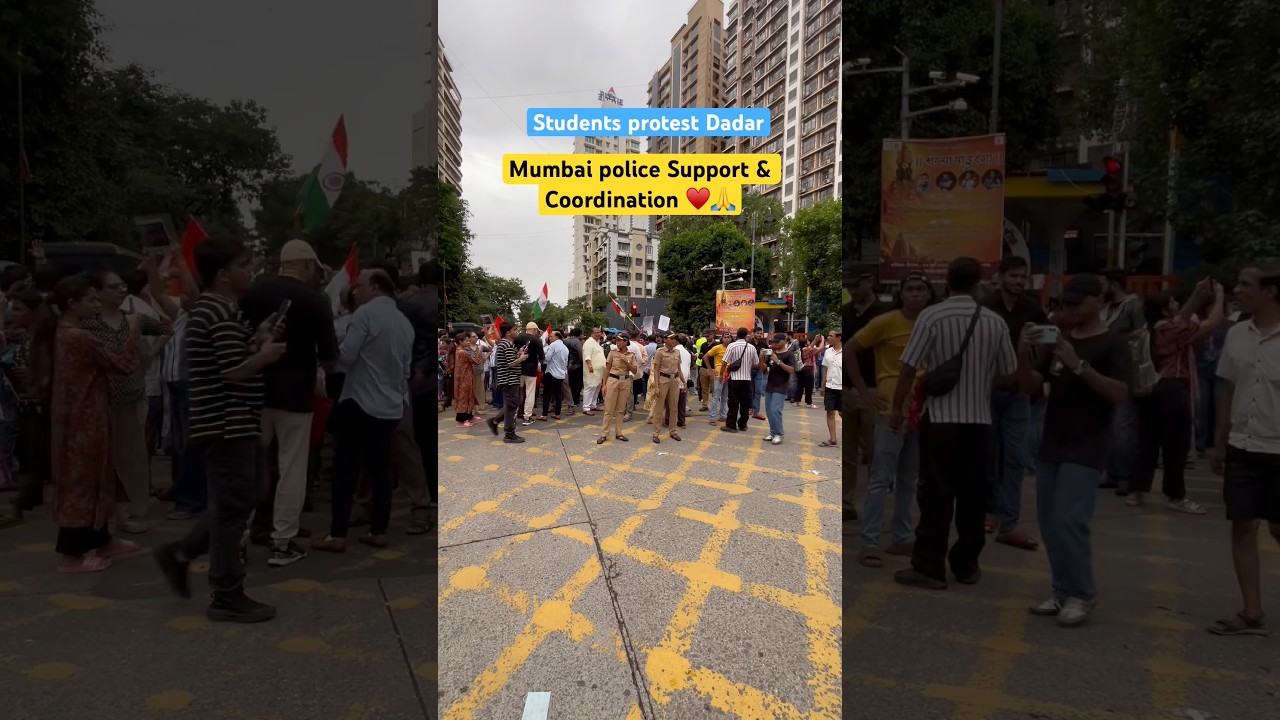Students protest Mumbai & Mumbai police Support &hearts;️🙏 #protest #students #mumbai #police