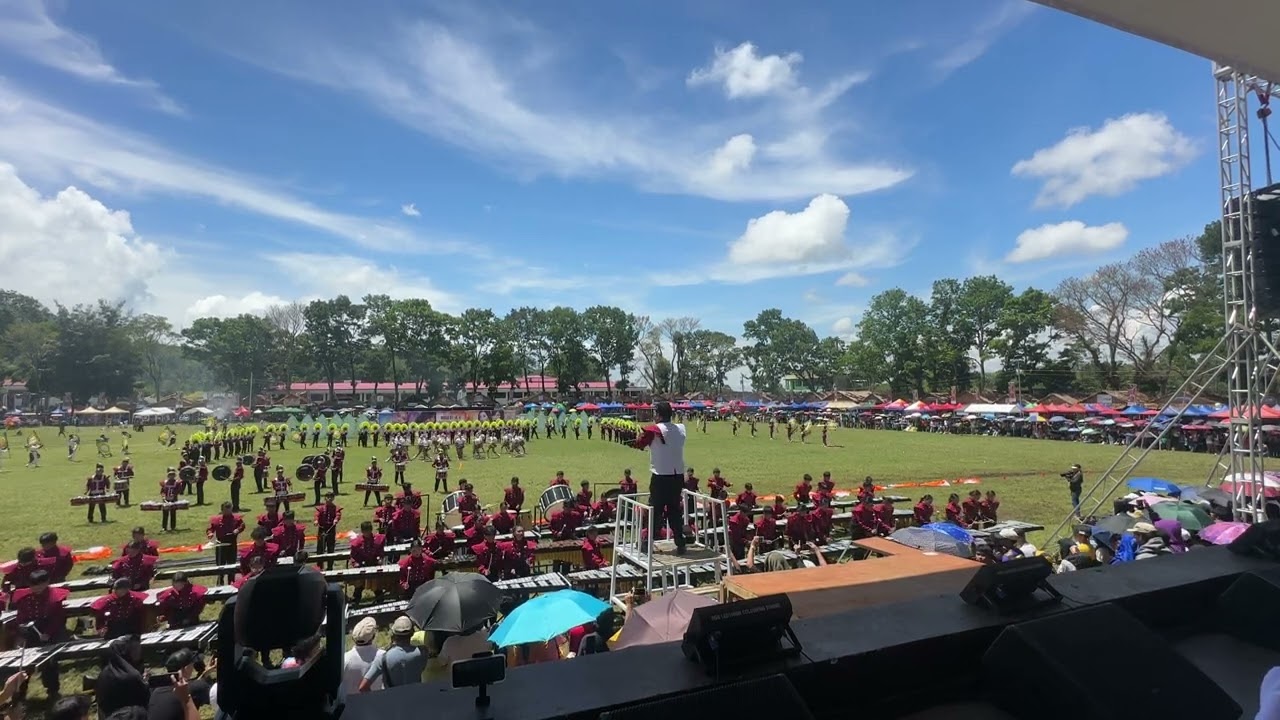 Kalilangan National High School Performance during the Kaamulan 2025 Drum and Lyre Competition