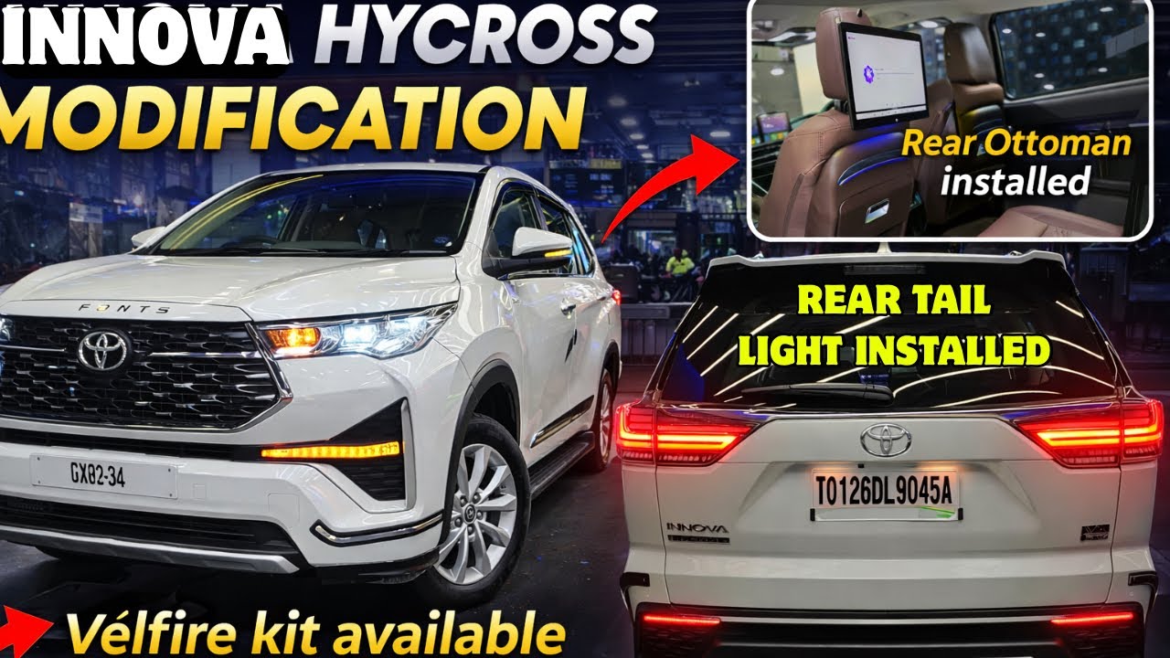 Innova Hycross Modification ✅ Hycross VXO Modified ✅ Rear Ottoman Seat Installed ✅