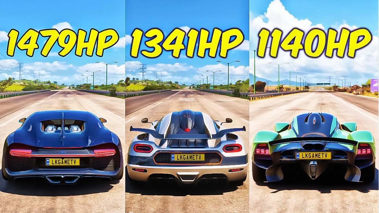 FH5 DRAG RACE! CHIRON Vs KOENIGSEGG ONE:1 Vs VALKYRIE | Hypercar Showdown
