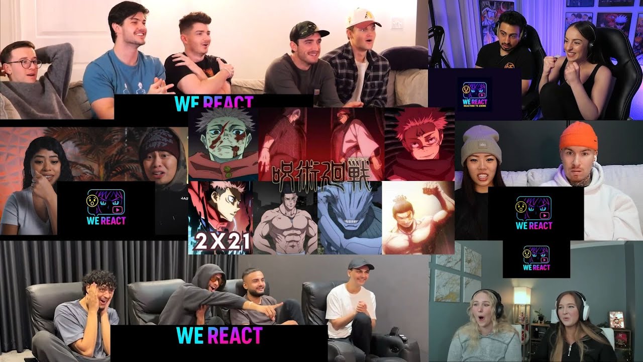 Jujutsu Kaisen Season 02 Episode 21 | Reaction Mashup #anime #jujutsukaisen #animereactionmashup