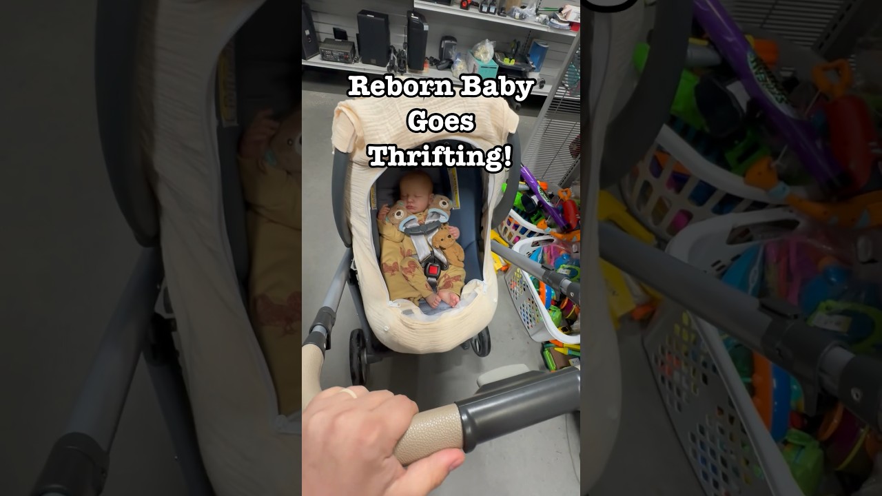 Reborn baby outing thrifting for dolls! #thrifting #dolls #rebornouting #rebornbaby #reborndoll