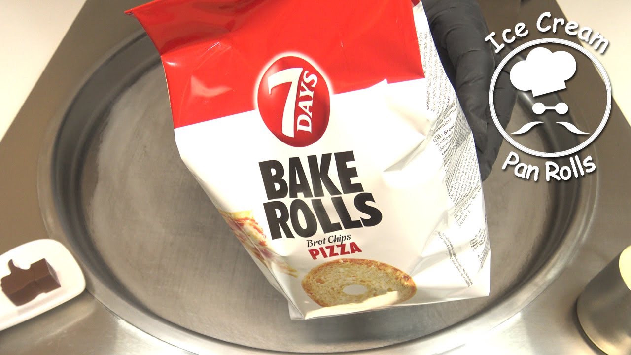 7Days Bake Rolls Pizza Ice Ceam Rolls | ASMR | Food Art | oddly satisfying and relaxing food sound