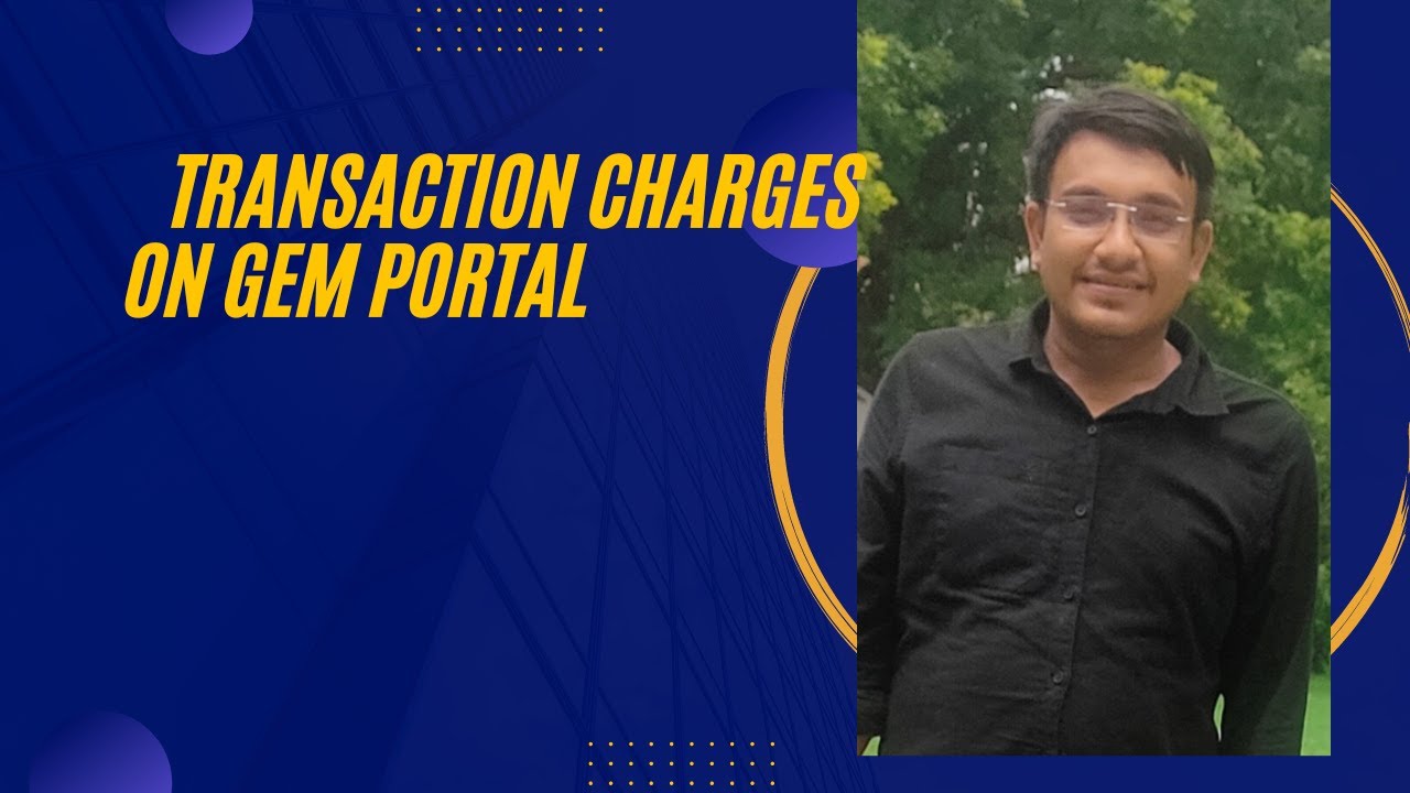 Transaction Charges  on GeM Portal    #gem #contractors #bidding