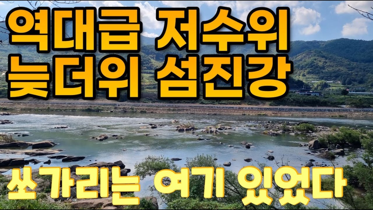 역대급 저수위, 늦더위 섬진강  쏘가리는 이곳에 있었다!