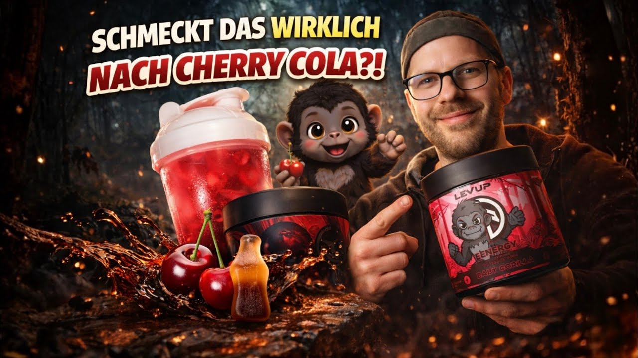 LevlUp Baby Gorilla Kirsche Cola – Hype oder wirklich geil? Gaming Booster Energy Drink 