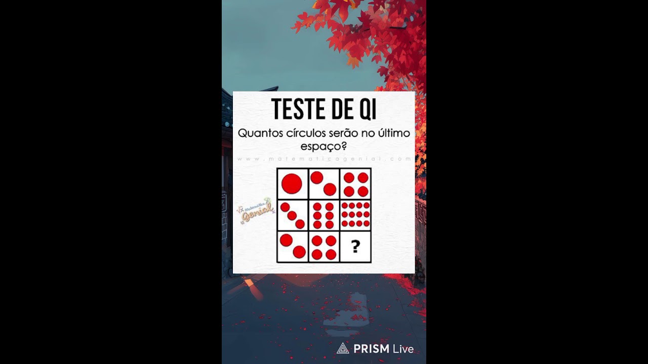Quantos círculos serão no último espaço? Live...