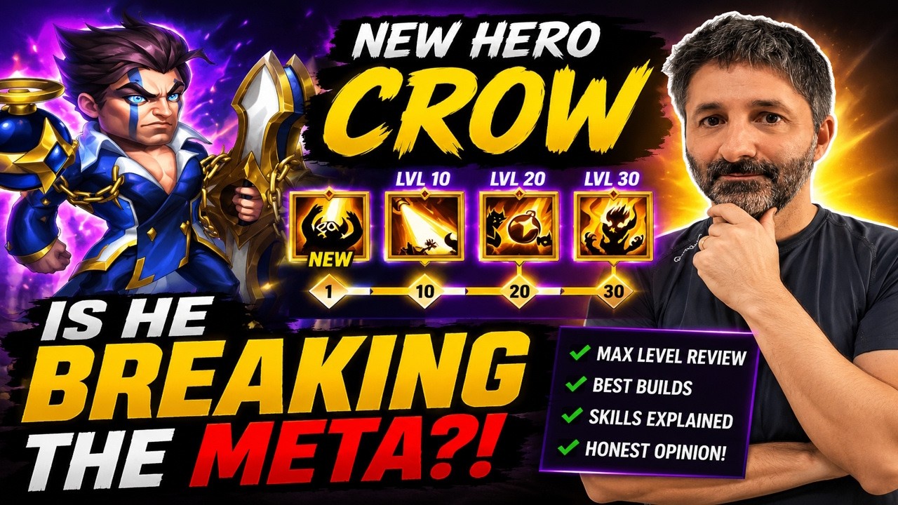 Crow ломает мету! Гайд на максимальном уровне и честный обзор. Hero Wars Alliance