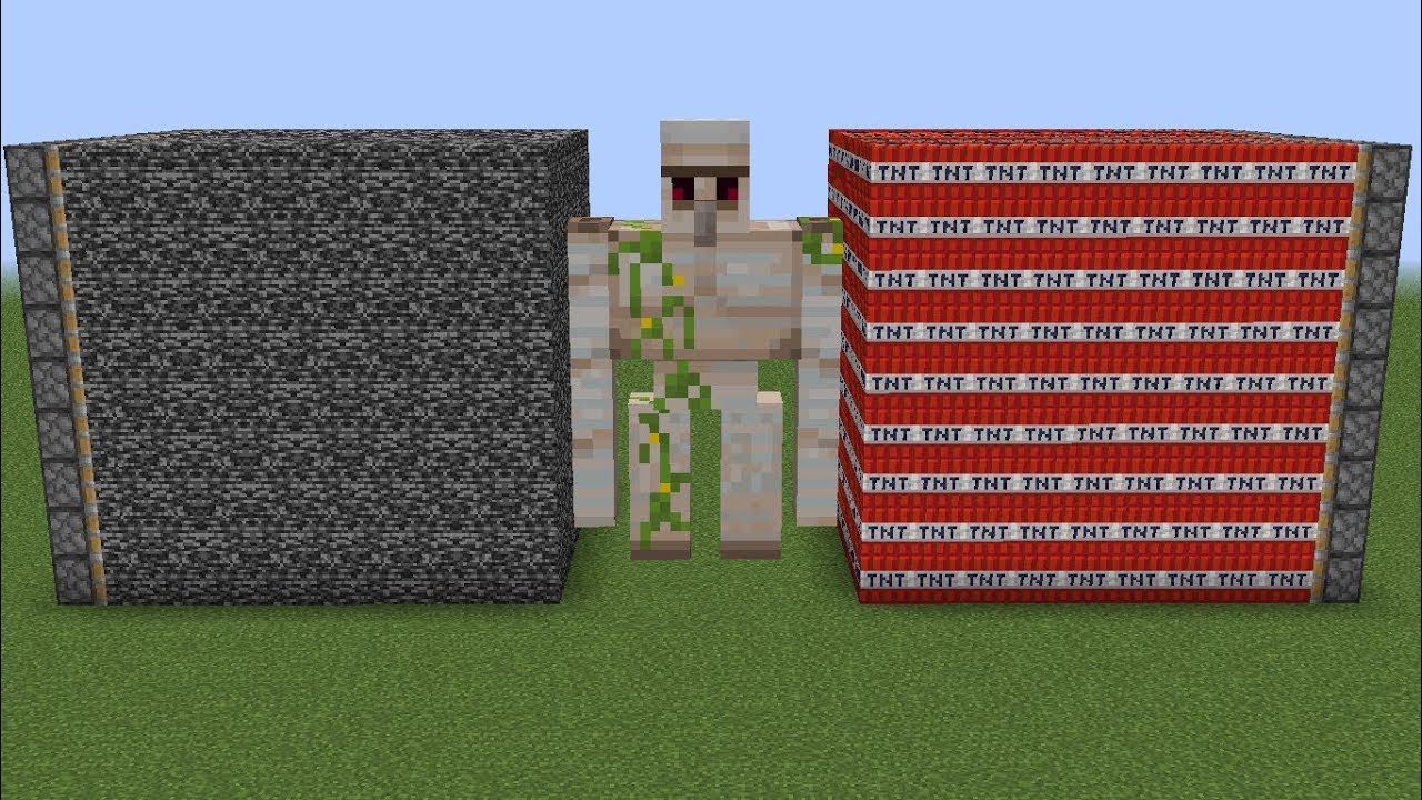 4096 bedrock + iron golem + 4096 tnt = ???