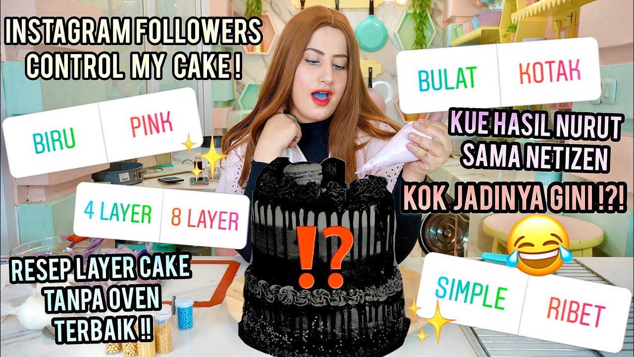DITANTANG FOLLOWERS - Tasyi Bikin Kue Rumit !! Misteri Cake hasilnya gimana? (Resep Kue tanpa oven )
