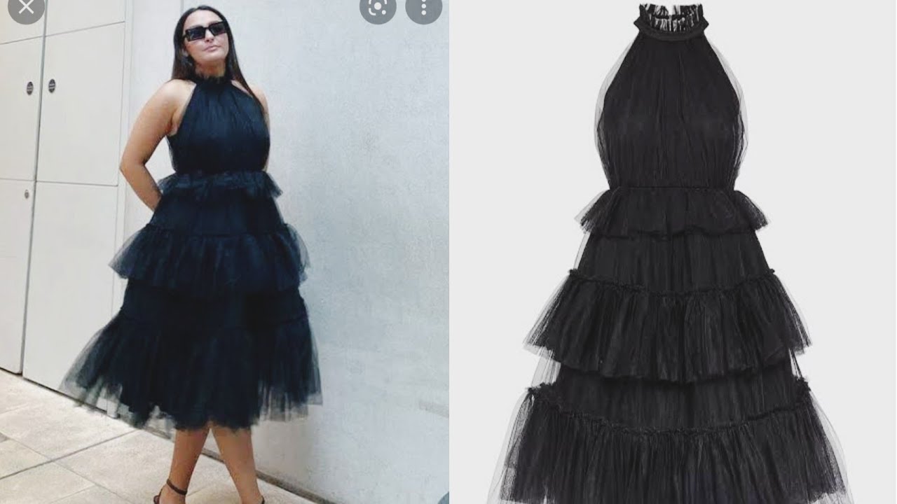 How to cut and sew tiered dress