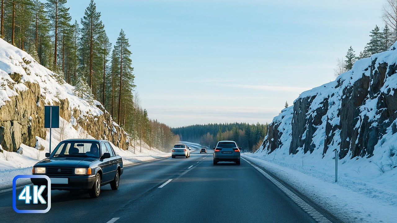 A Relaxing Daytime Winter Drive Through Vantaa | Finland 🇫🇮