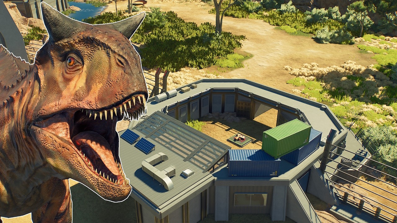 Making a CARNOTAURUS Enclosure I Jurassic World Evolution 3 I Prehistoric Expedition Park Ep34