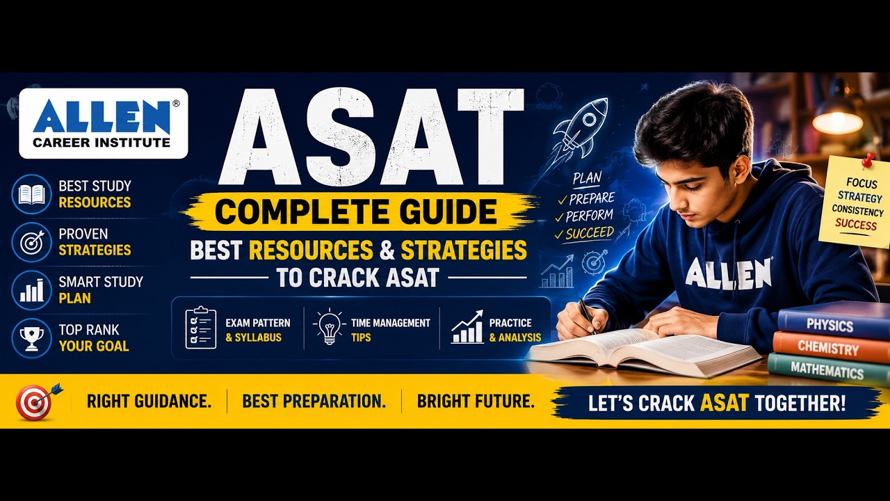 Get Maximum Scholarship in ASAT🔥| Syllabus, Resources, Strategy & Success Tips #ASAT #ASAT2026#Allen