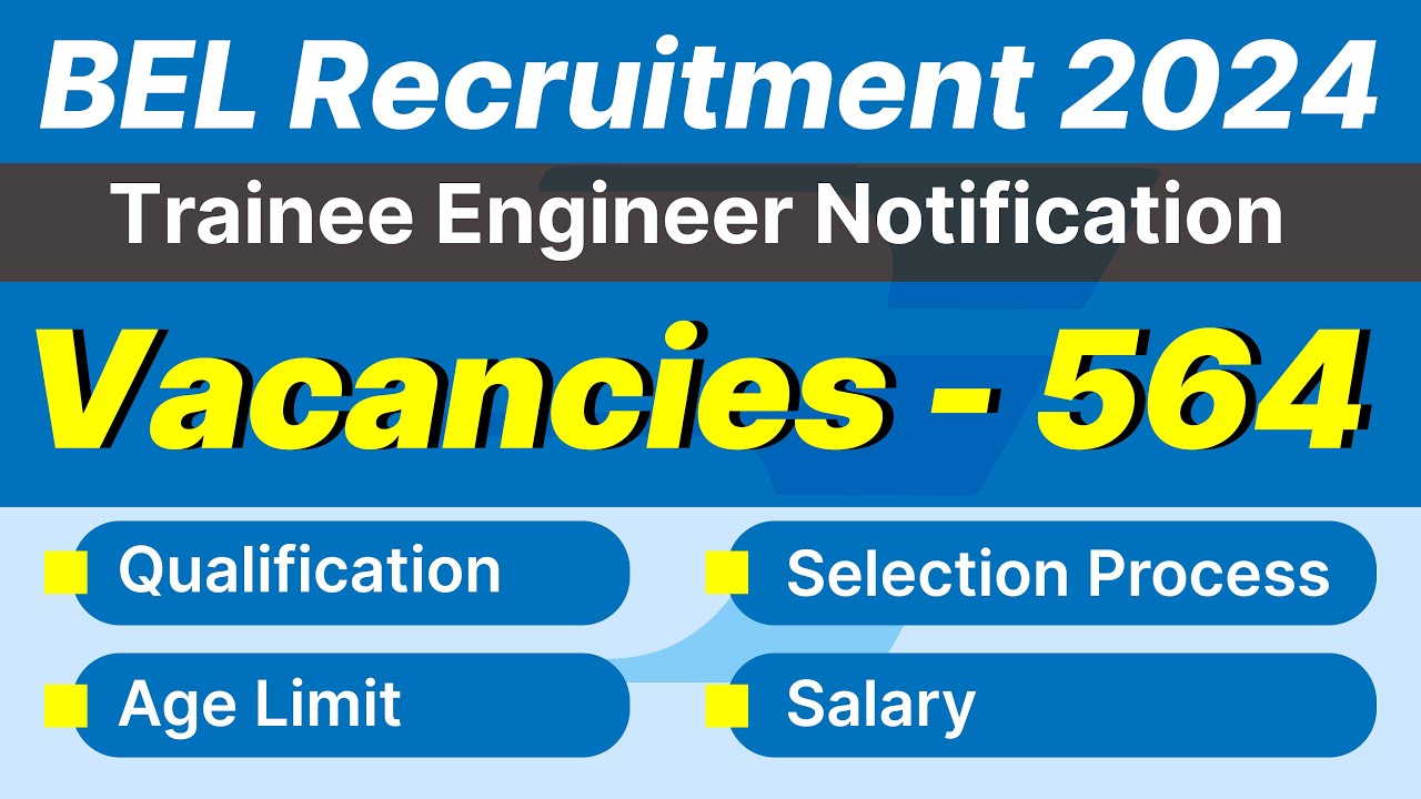 BEL Trainee Engineer Recruitment 2024 | BEL TE Notification OUT🔥| BEL Engineer  Vacancy 2024
