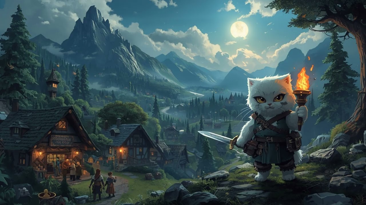 1 Hour - [Adventure Soundtrack] - Long rest at camp, tavern, villages 🔮 Ambient music Rpg & Tabletop