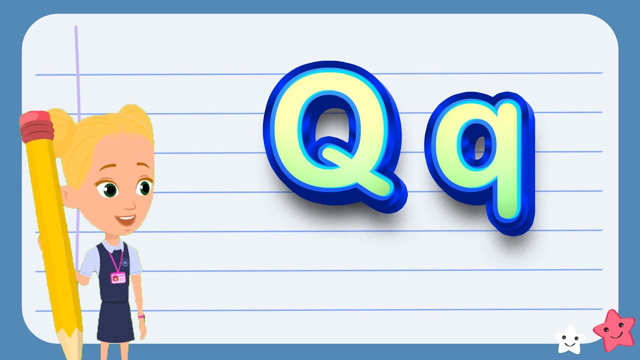حرف (Q) تعليم كتابة حرف (q) باللغة الانجليزية للاطفال | تعليم كتابة الحروف الإنجليزية للأطفال |
