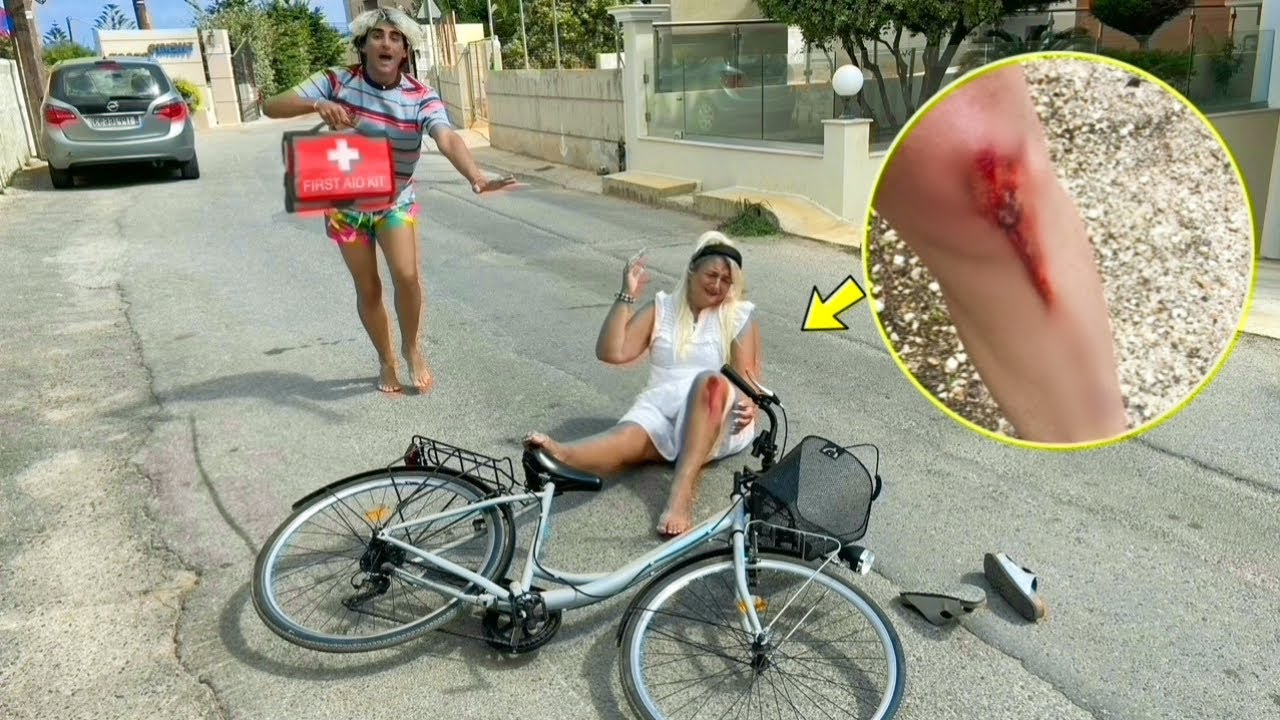 LA MAMMA DI VINCI SI È ROTTA LA GAMBA! È CADUTA DALLA BICI!! *vinci piange*