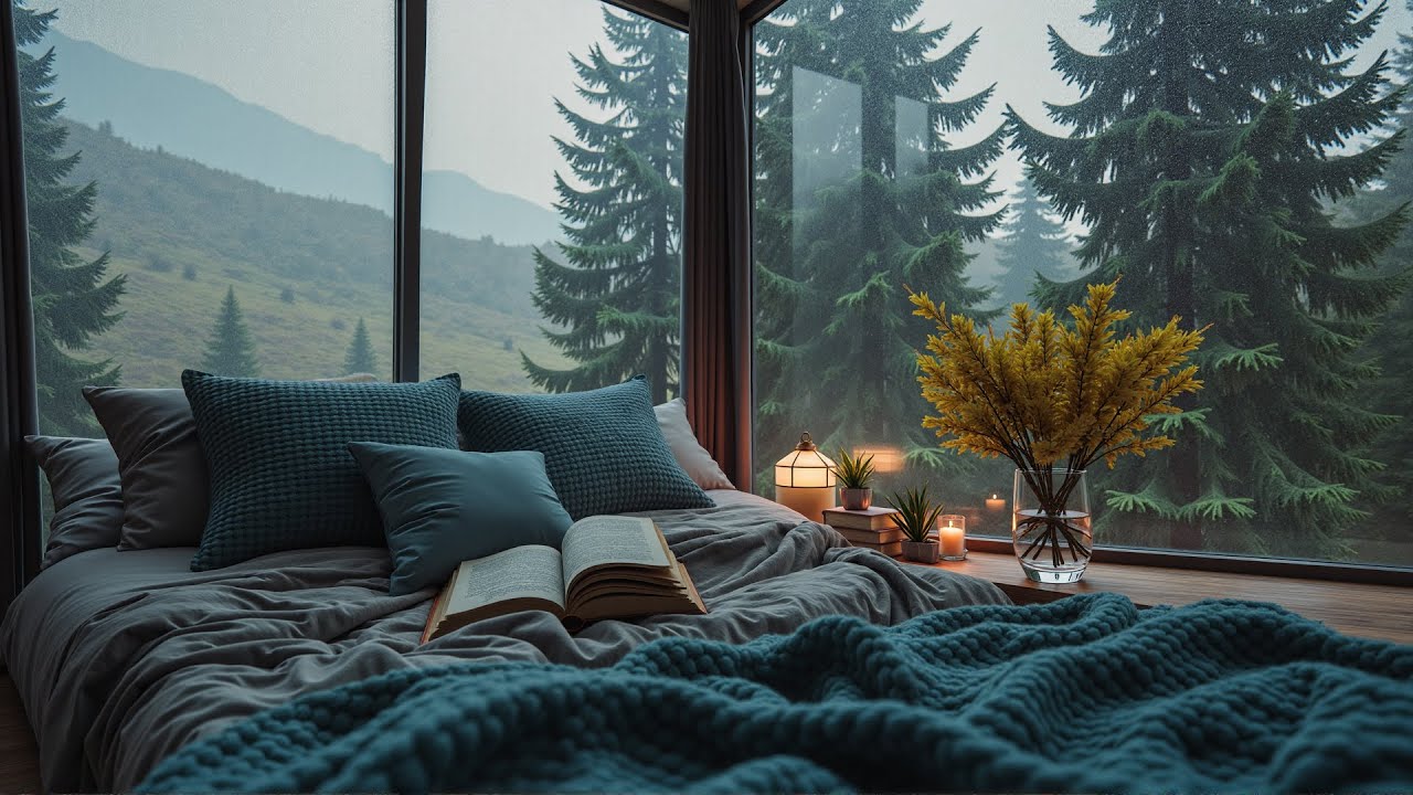 Soft Rain & Piano Music 🍃 For Insomnia, Anxiety & Overthinking Minds